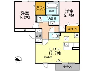 ツインテラスⅤの物件間取画像